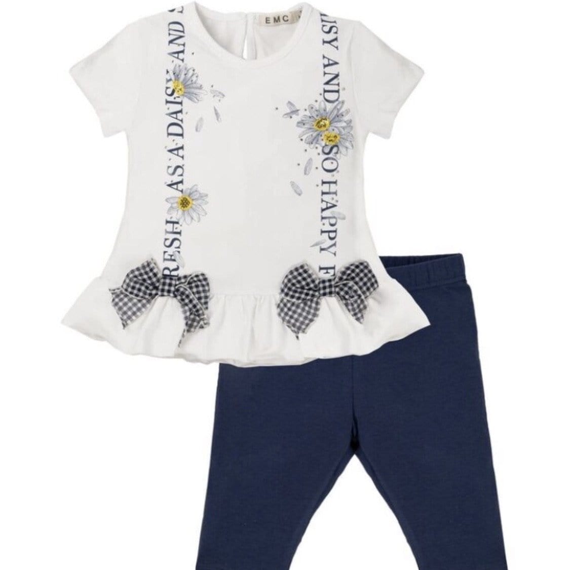 EVERYTHING MUST CHANGE DAISY CHAIN BOW TOP AND LEGGING SET