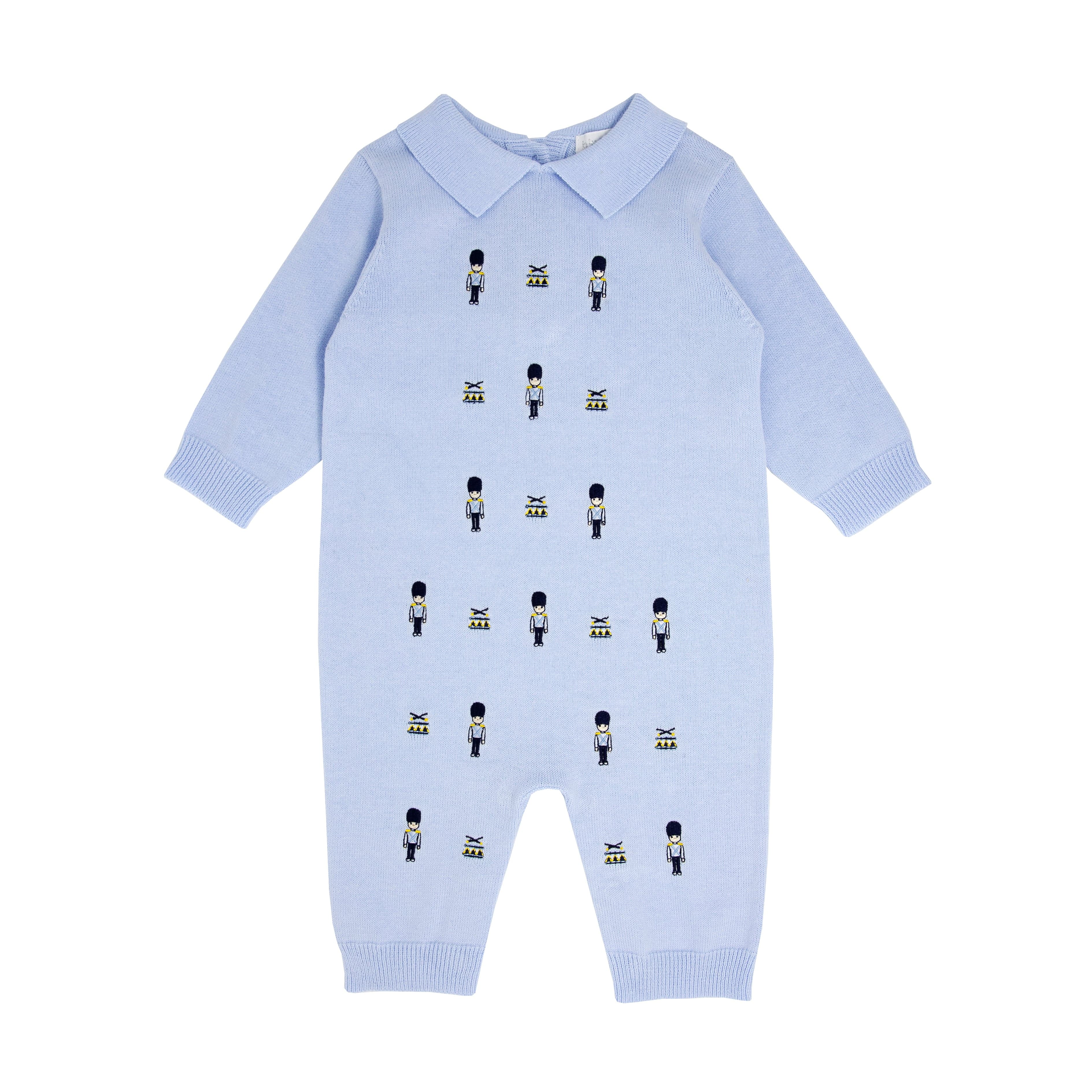 BLUES BABY -  Solider Knit Romper - Blue