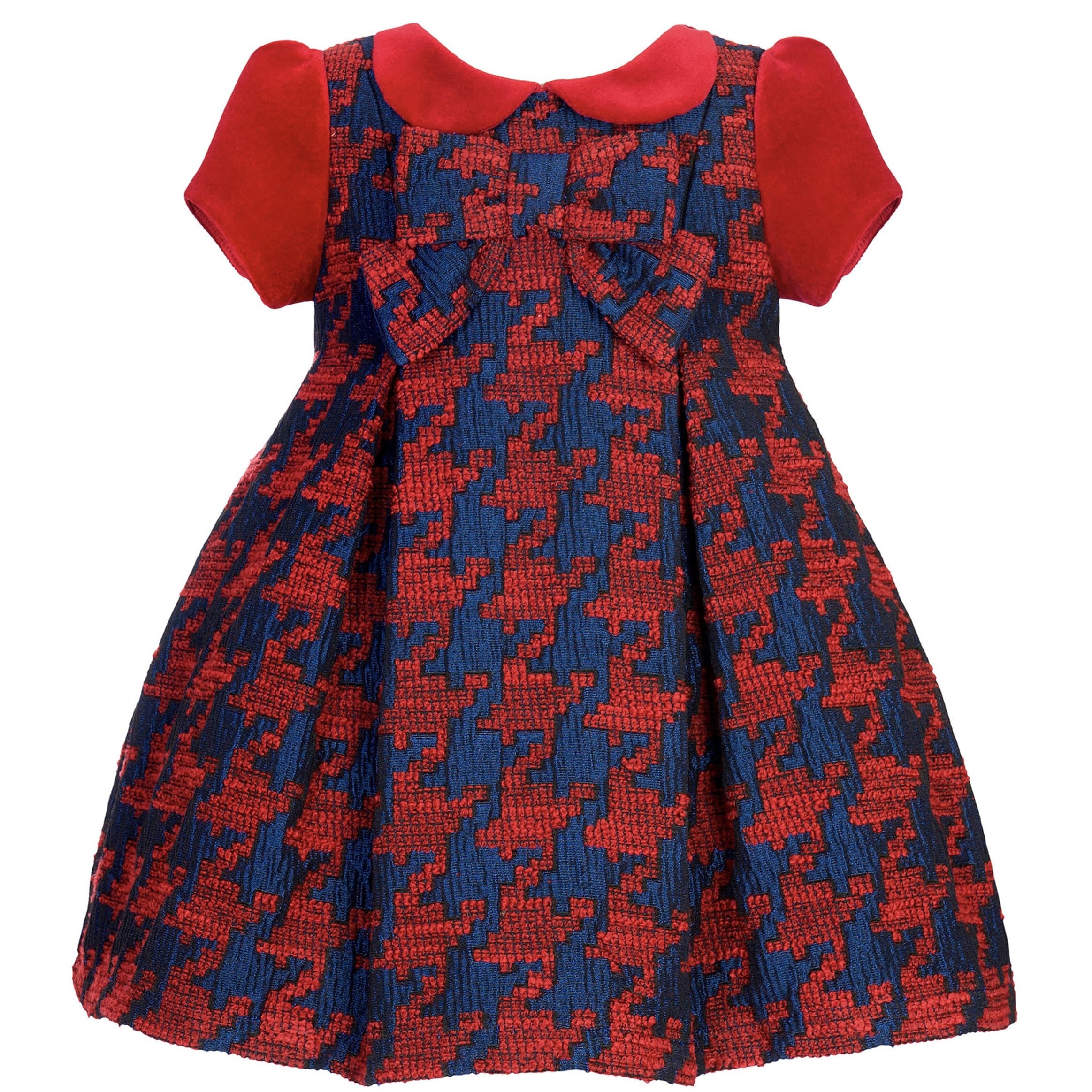 BALLOON CHIC - Tweed Dress & Hairband - Red