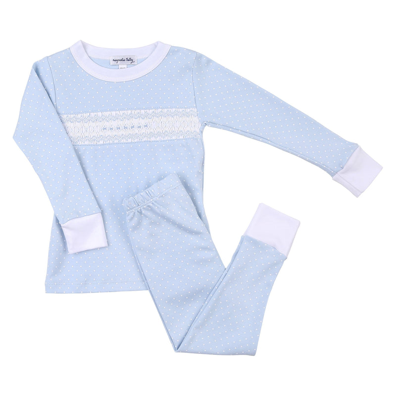 MAGNOLIA BABY - Lennox Smocked Pyjamas - Blue