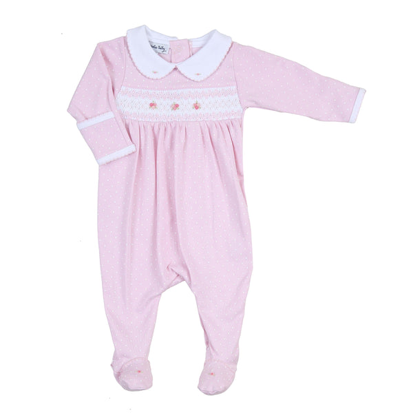MAGNOLIA BABY - Layla Smocked Footie - Pink