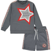 MITCH & SON - Leonardo A Summer Star Star Sweatshirt Set - Dark Grey