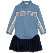 BILLIEBLUSH - Denim Dress - Navy