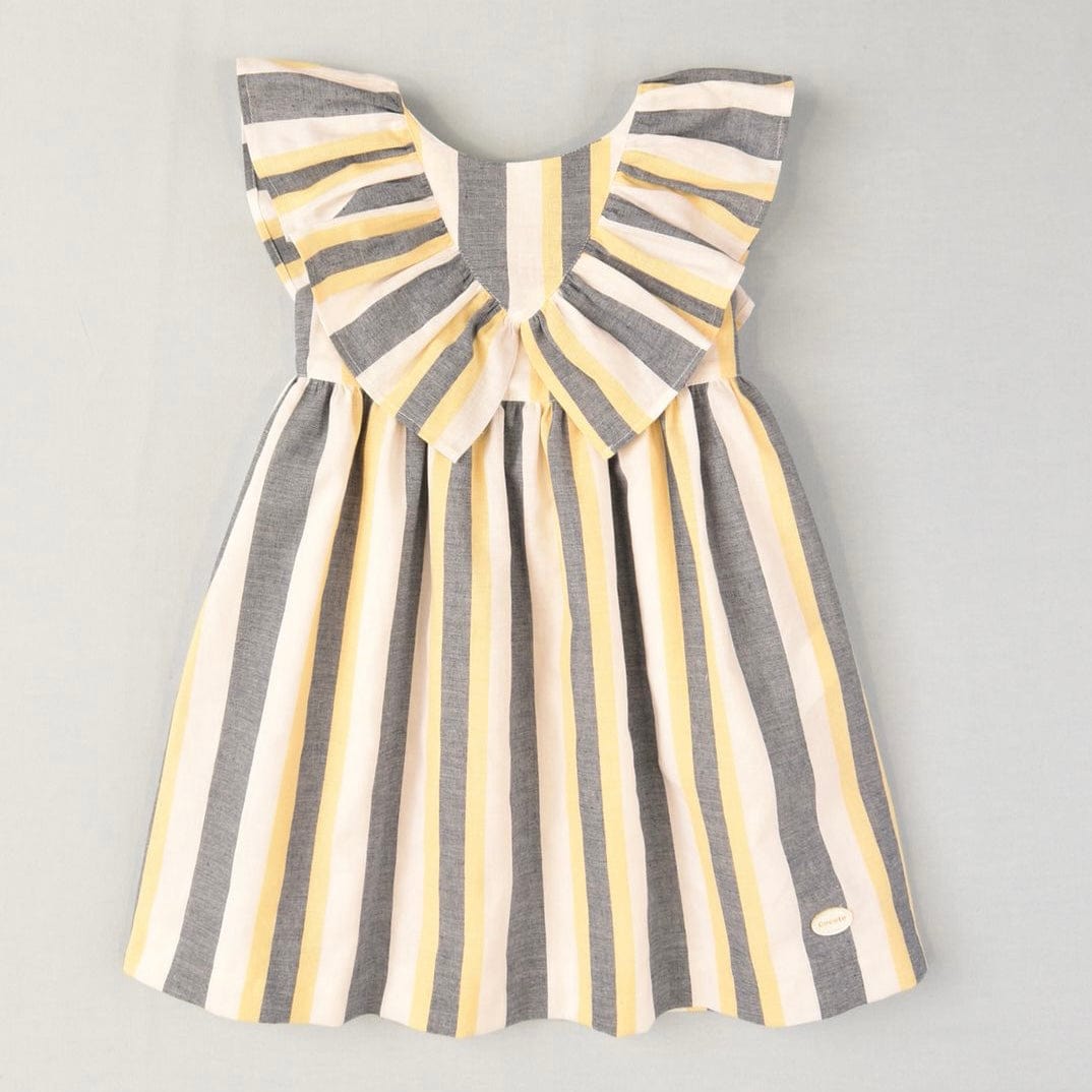 COCOTE- Stripe Dress - White