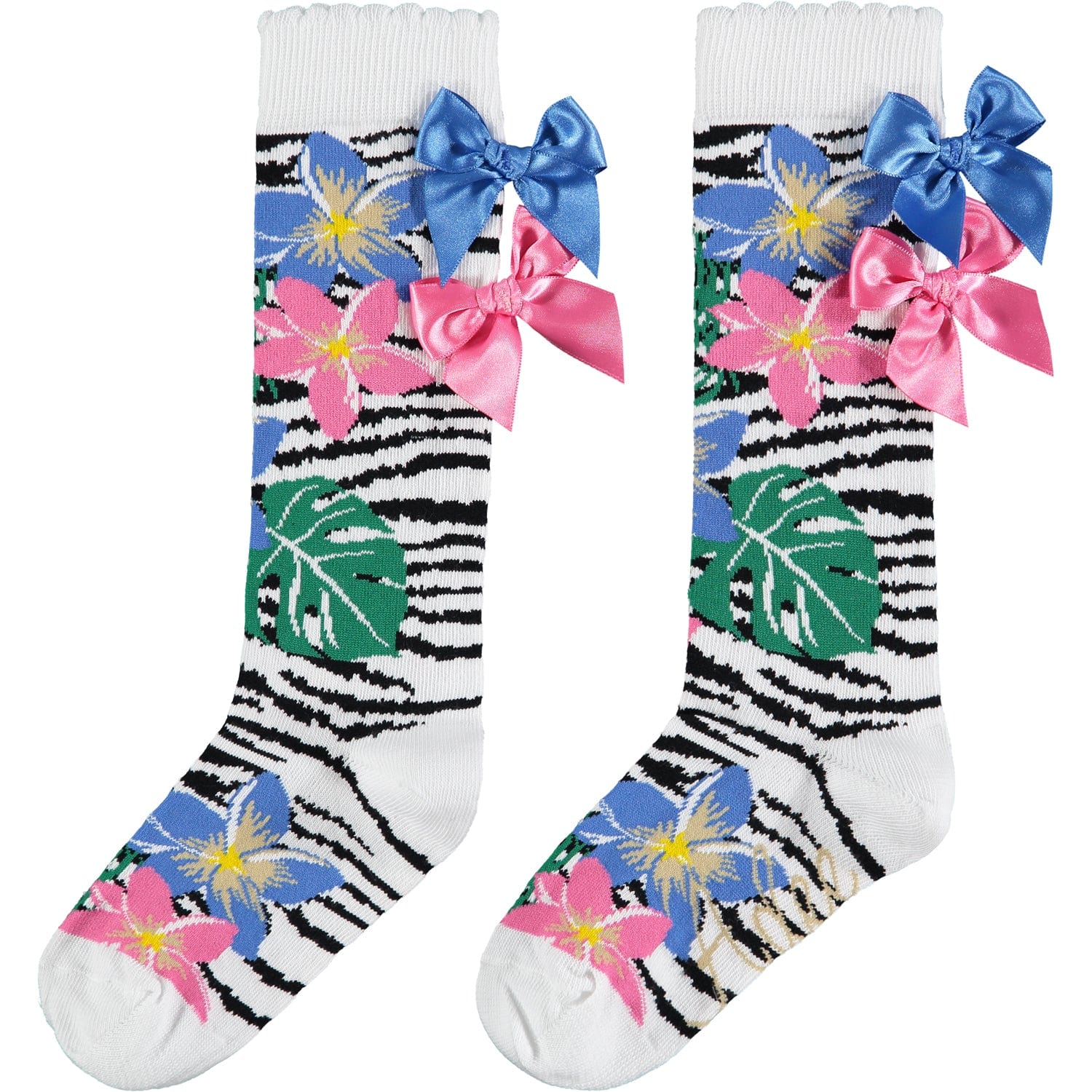 A DEE - Wes Tropical Dream Zebra Knee High Socks - Pattern