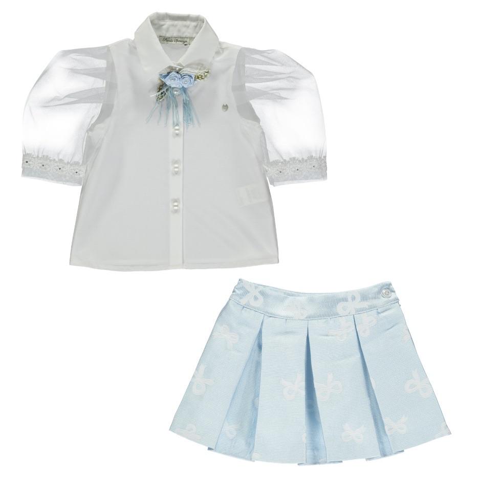 Piccola Speranza - Blouse and Skirt Set - Blue