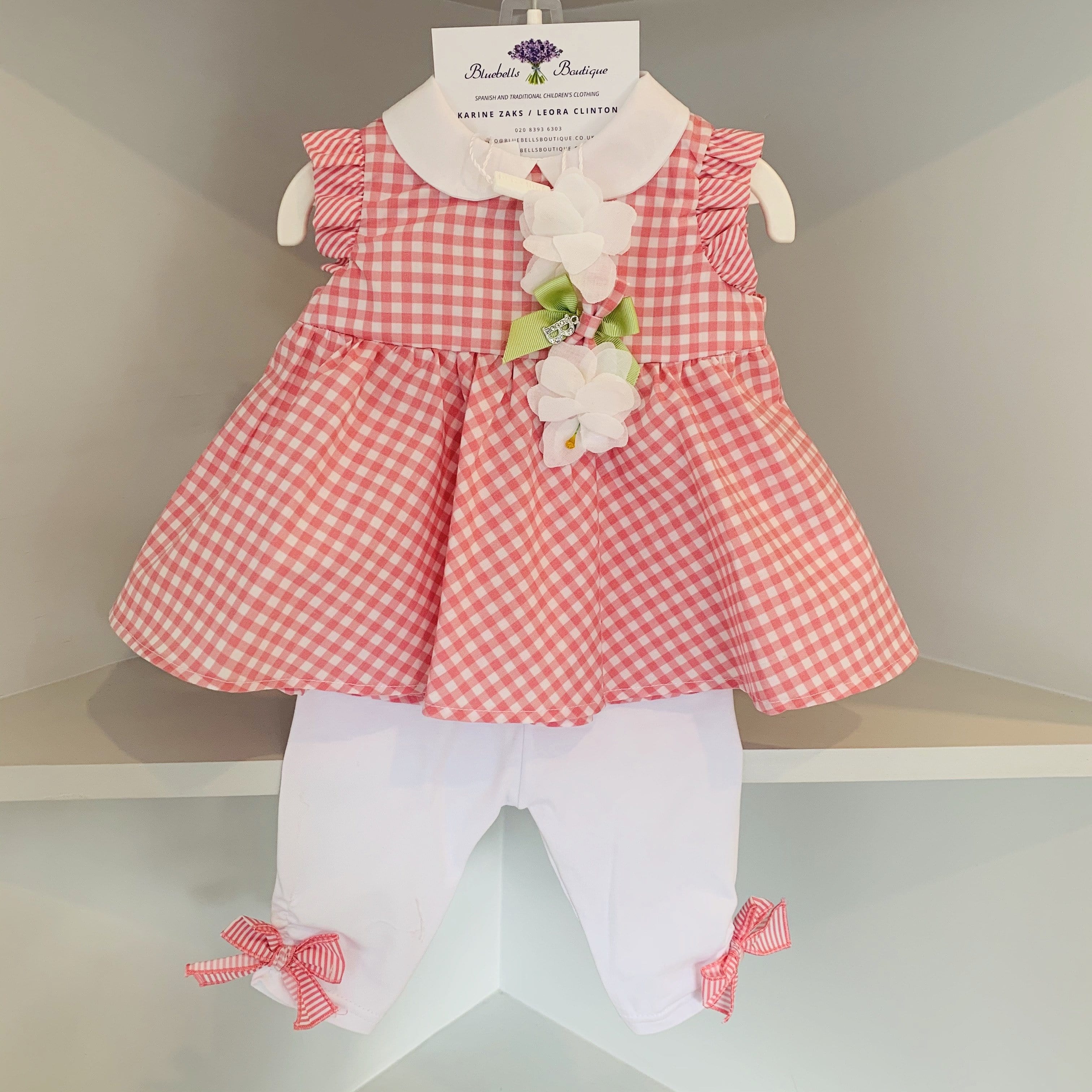 BARCELLINO GINGHAM TWO PIECE SET