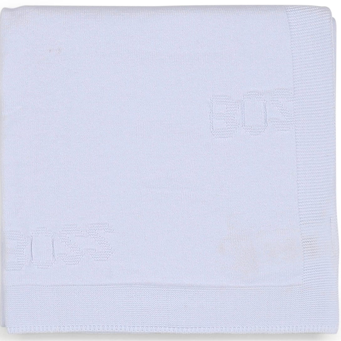 HUGO BOSS - Knit Logo  Blanket - White