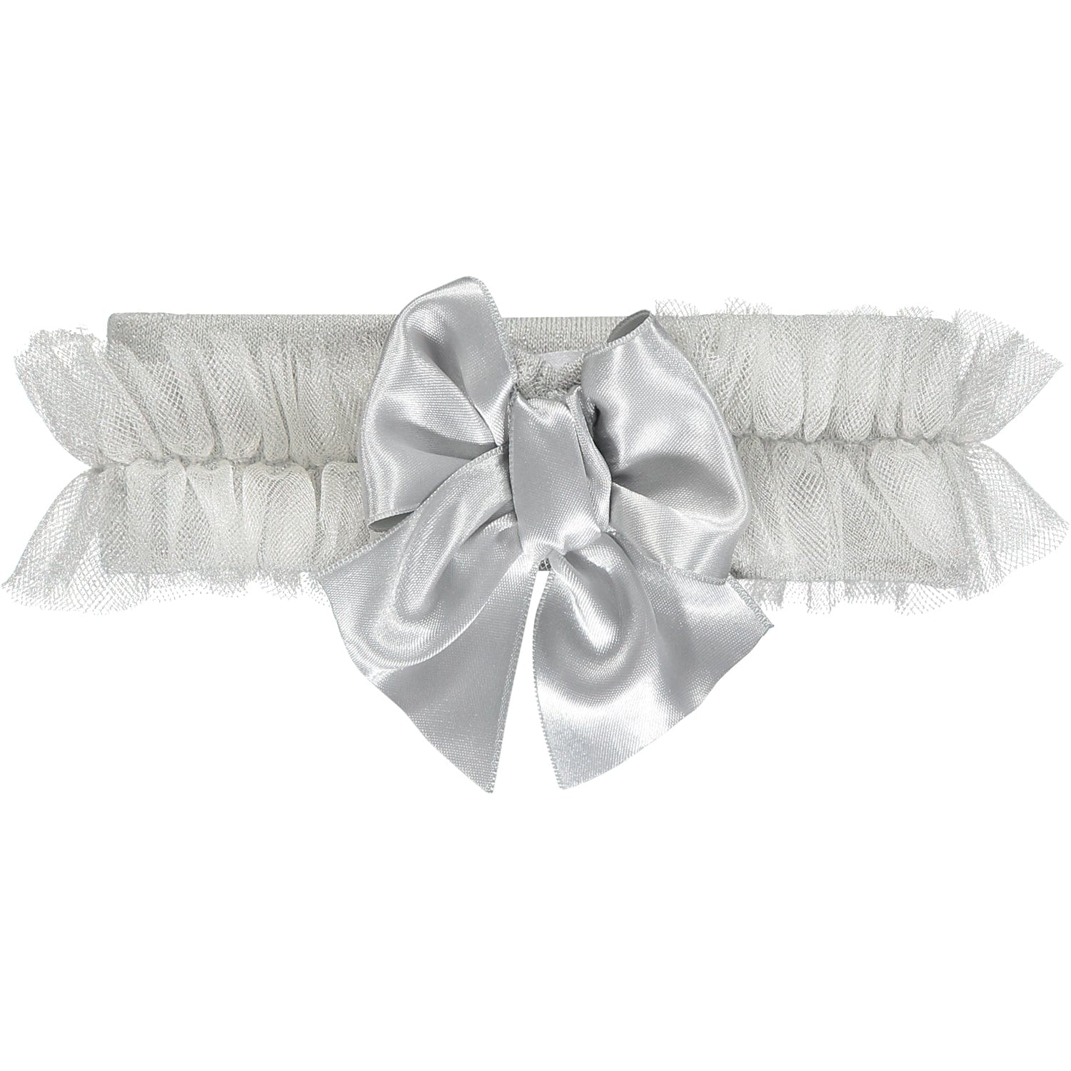 LITTLE A - Fairy Lurex Frill Headband - Silver