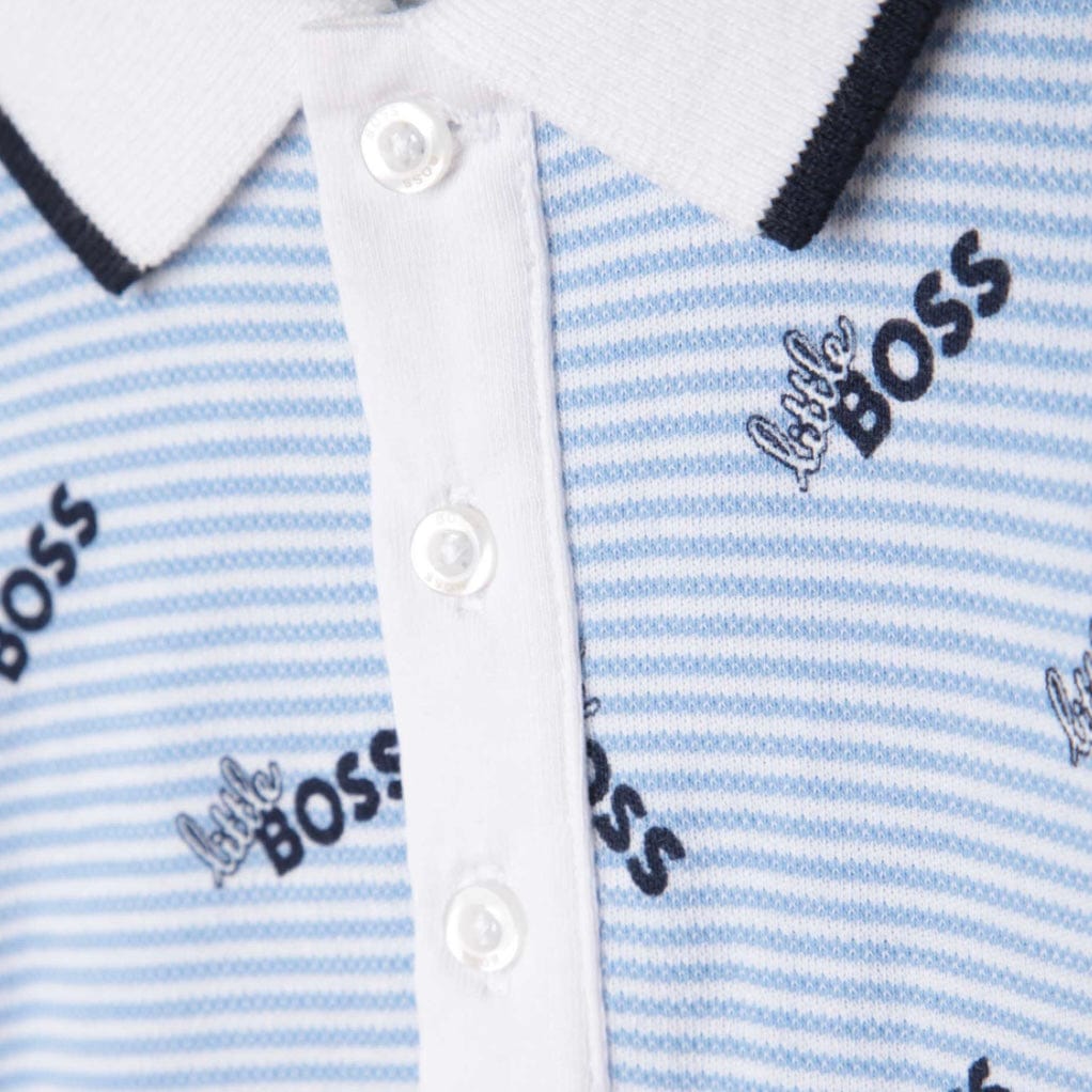 HUGO BOSS - Little Boss Logo Romper - Blue