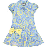 A DEE - Jaqui Swirl Print Dress - Light Blue