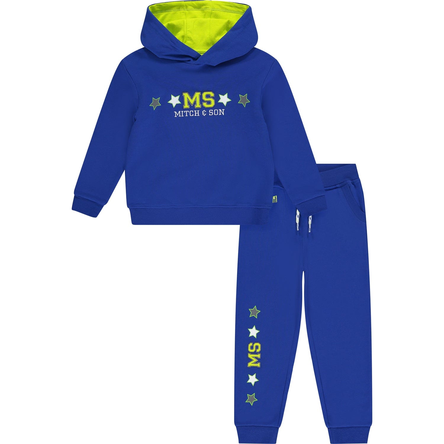 MITCH & SON - Guy Hooded Logo Tracksuit  - Royal Blue