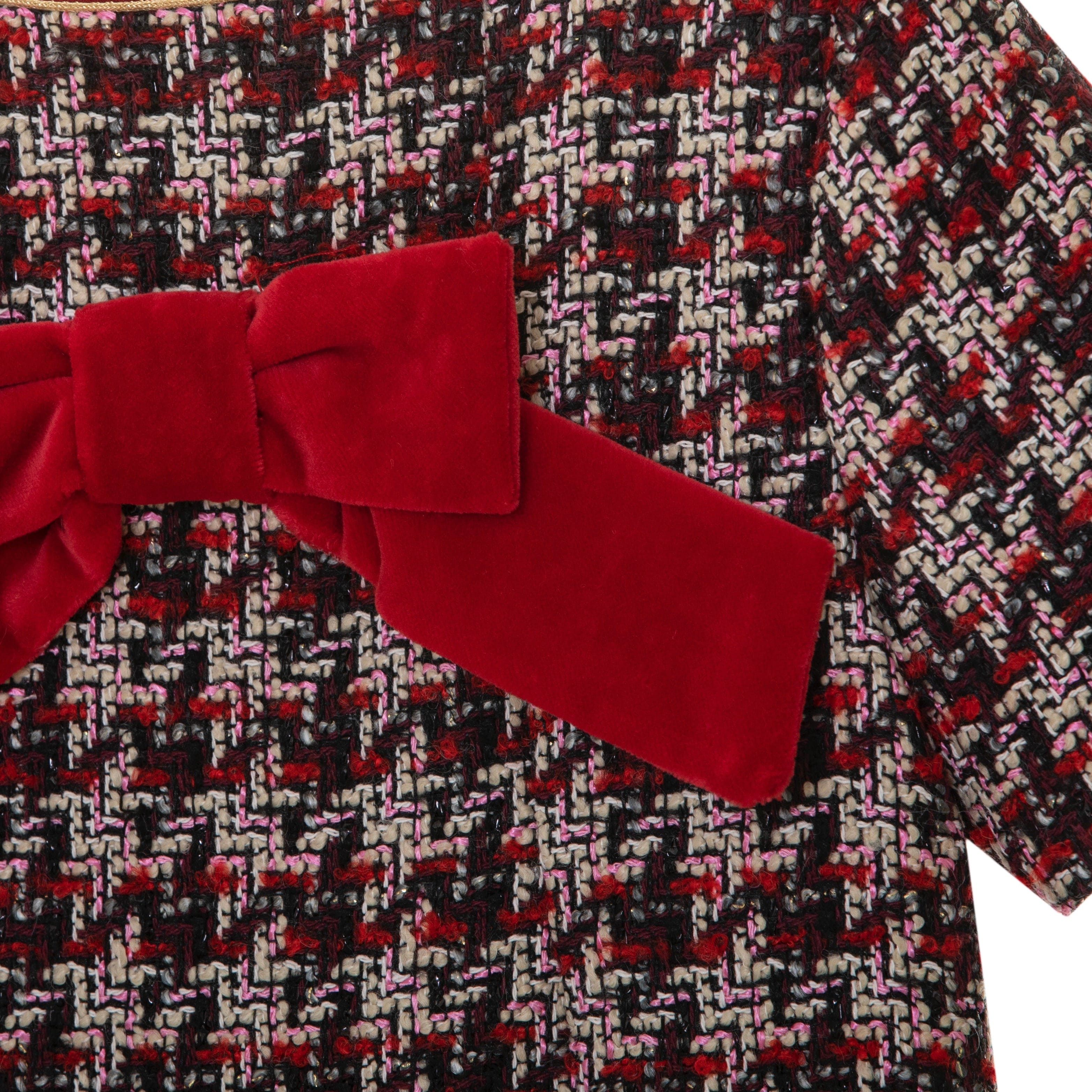 PATACHOU - Tweed Flannel Dress - Red