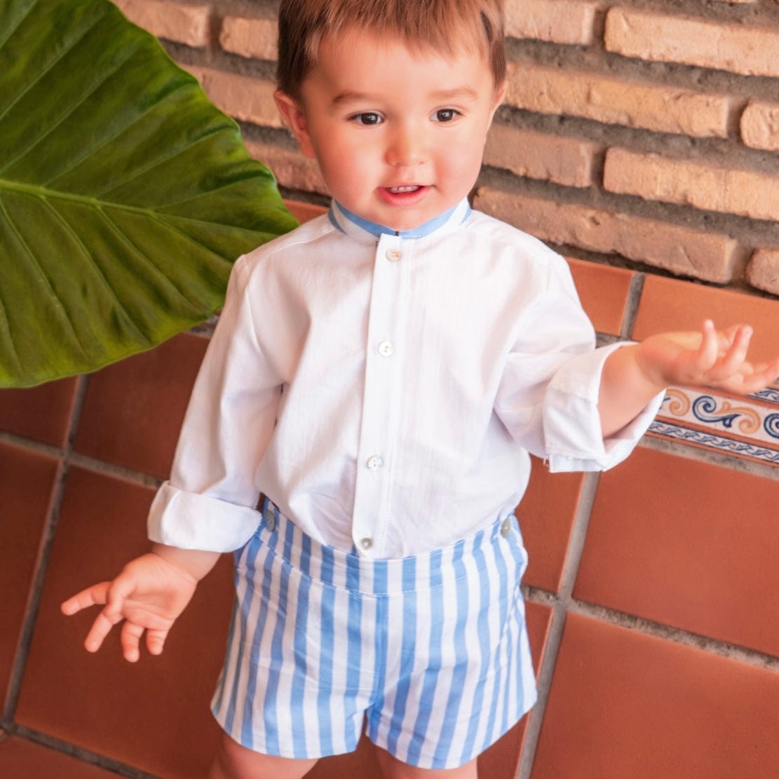 BABINE - Stripe Short Set - Blue