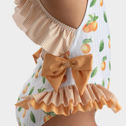 MEIA PATA - Cannes Oranges Print Swimsuit - Orange