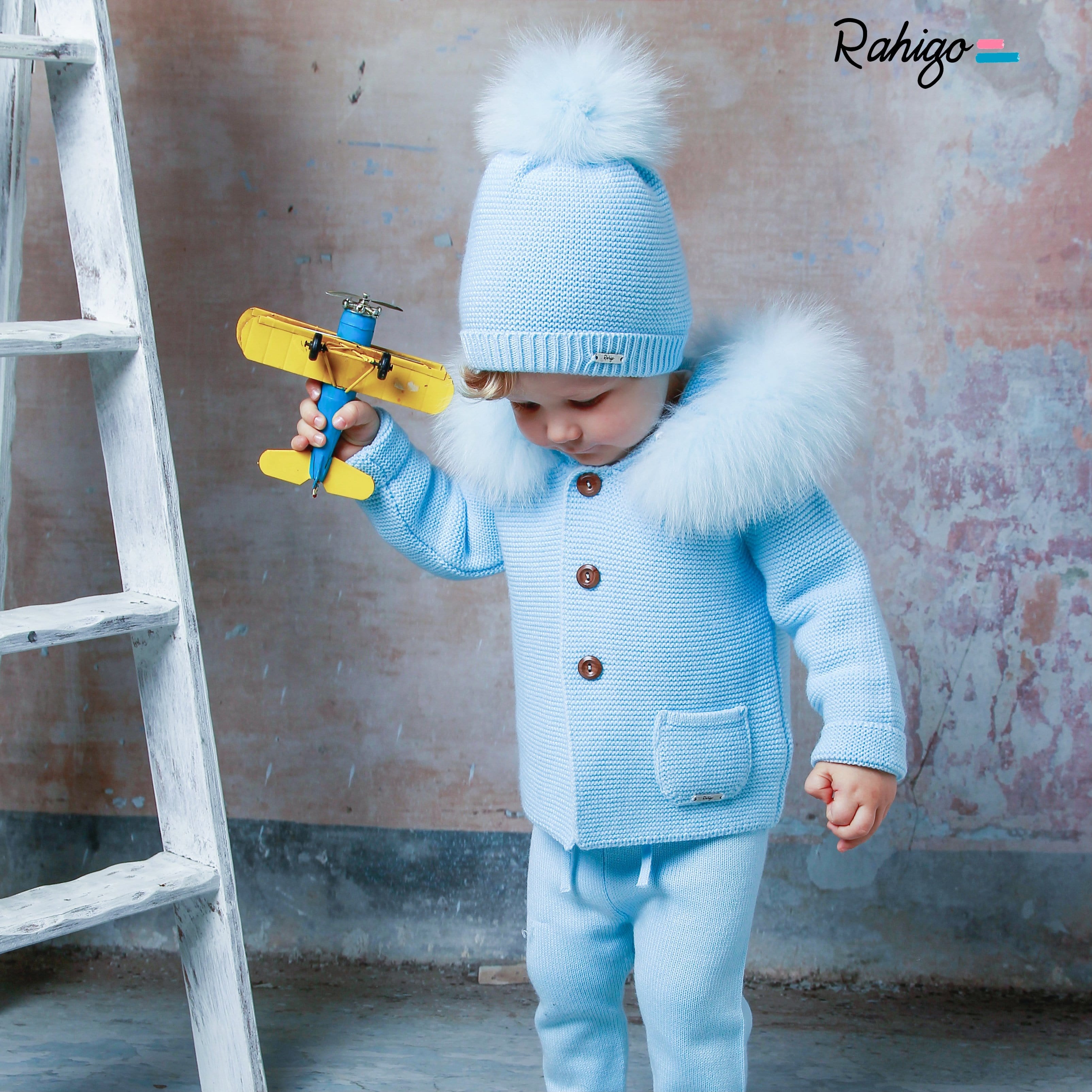 RAHIGO - Jacket & Hat Set - Baby Blue