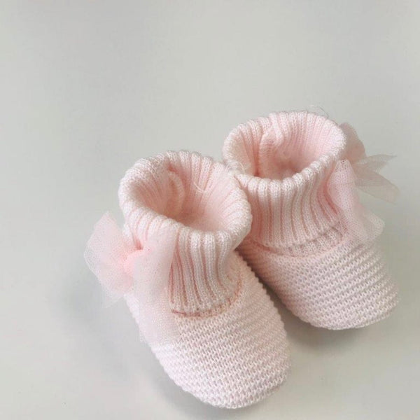 BIMBALO - Knitted Booties - Pink