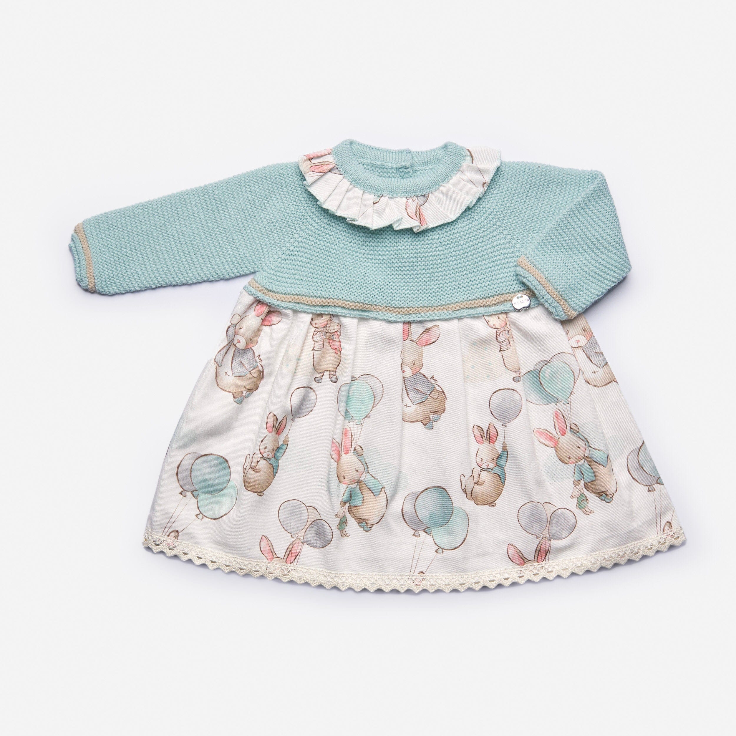 Juliana - Rabbit  Knit Dress - Aqua