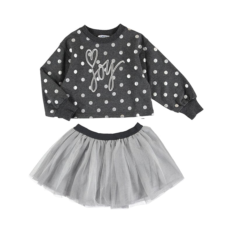 MAYORAL - Tulle Skirt Set - Charcoal