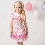 CARAMELO KIDS - Diamanté Flower Box Skirt Set - Pink