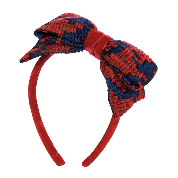 BALLOON CHIC - Tweed Hairband   - Red
