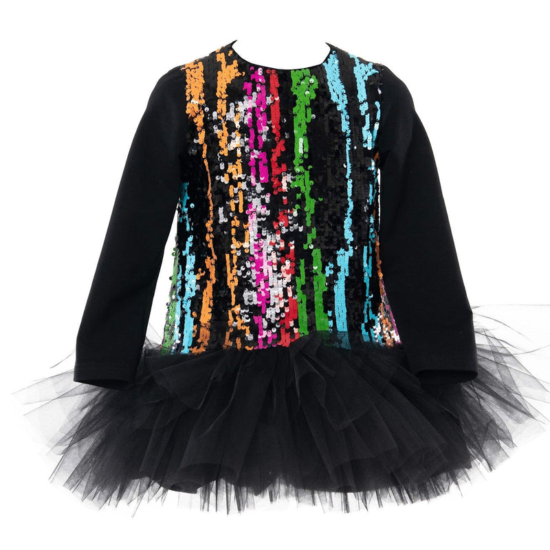 Spotted Zebra Toddler Girls' Knit Long-Sleeve Sparkle Tutu Dresses, Black,  Meow, 4T : : Clothing, Shoes & Accessories