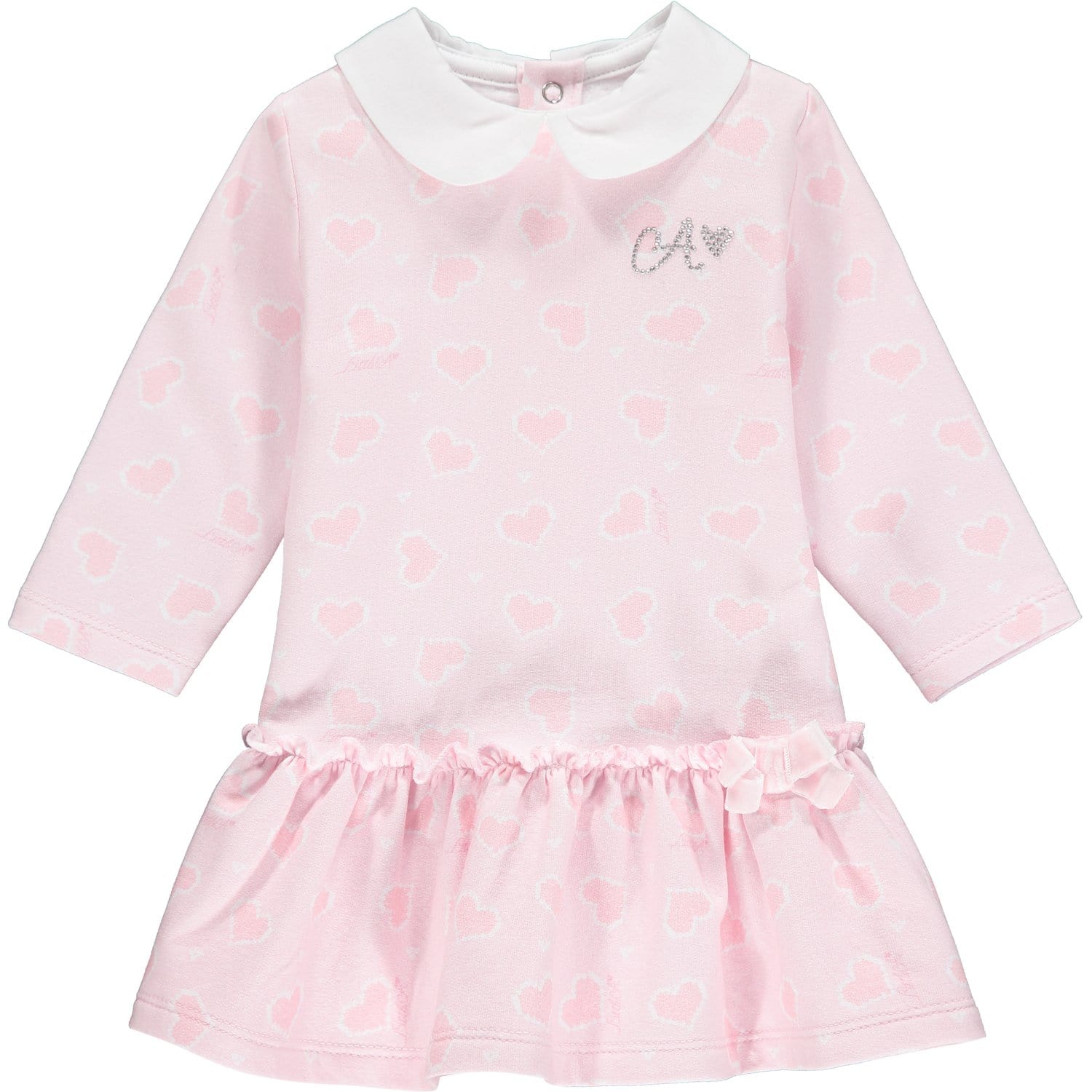 LITTLE A -  Heart Print Dress - Pink