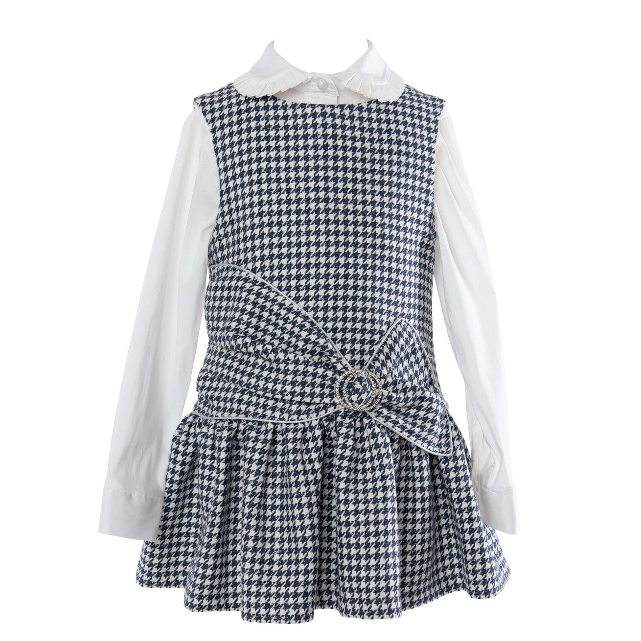 Daga - Fly To Heaven Bow Pinafore Set - Navy