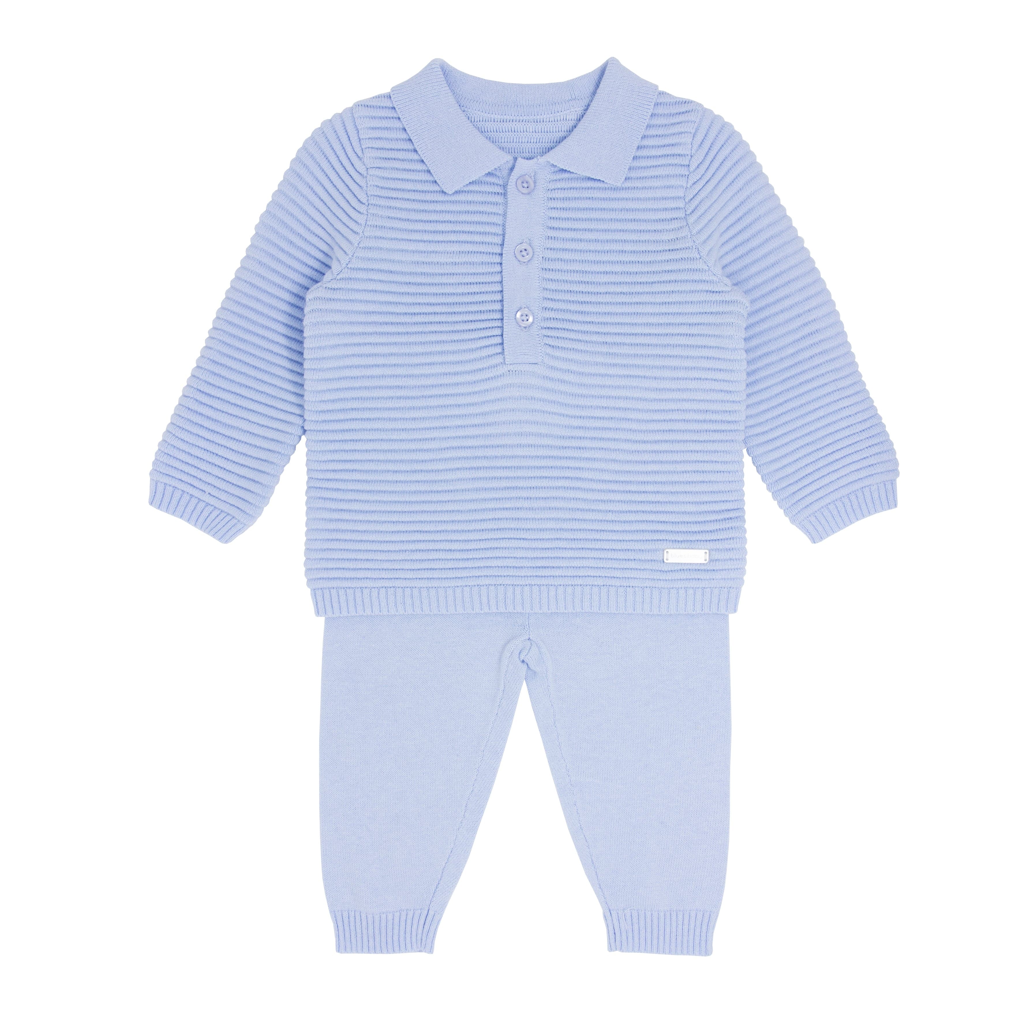 BLUES BABY -  Knit Ribbed Two Piece - Blue