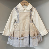 LAPIN HOUSE - Bear Pinafore With Blouse - Blue