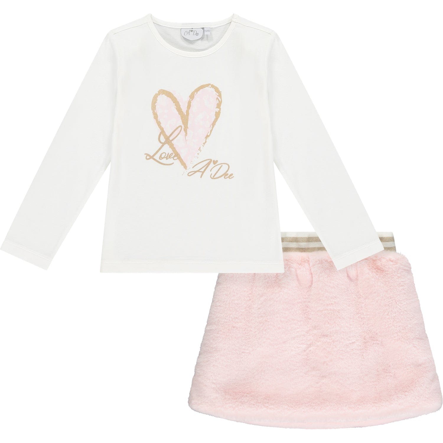 A DEE - Payton Faux Fur Skirt Set - Snow White