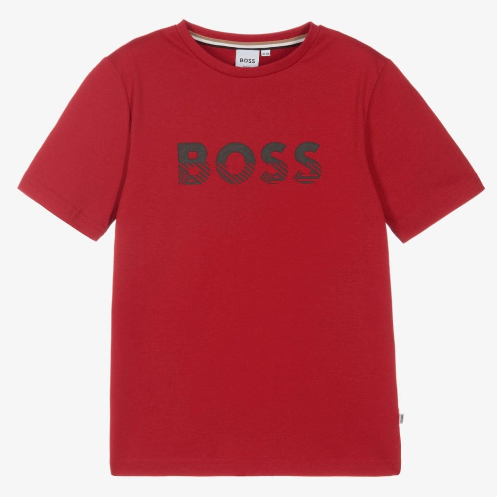 HUGO BOSS - Large Logo T Shirt -  Red