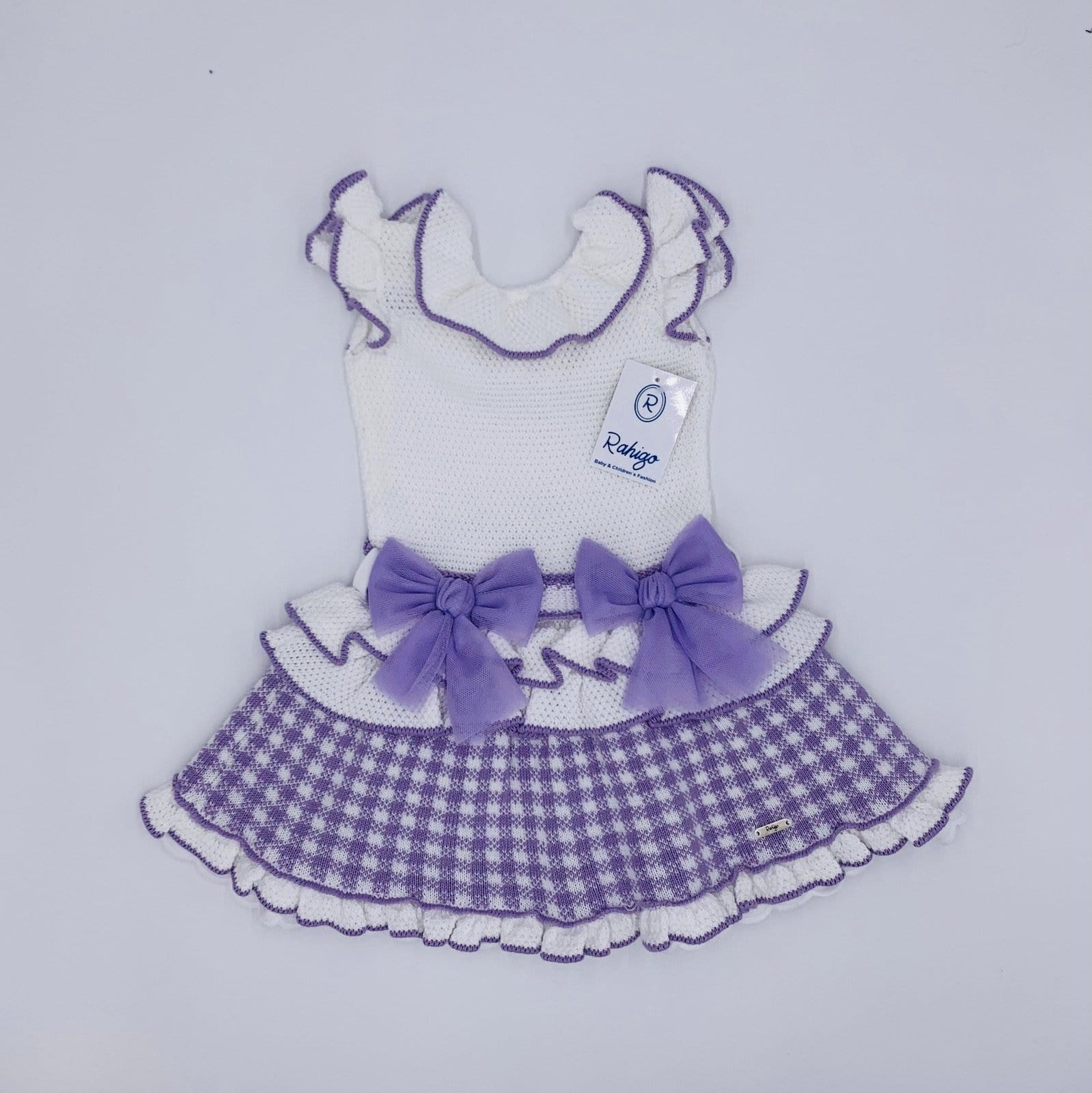 RAHIGO - Dog Tooth Dress - Lilac