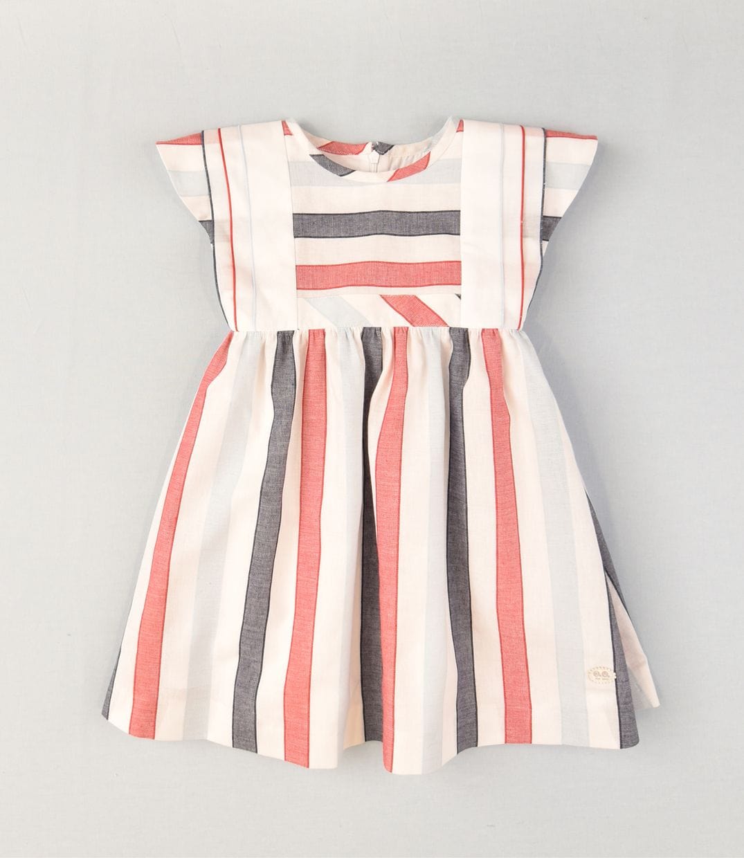 JOSE VARON - Stripe Dress - White