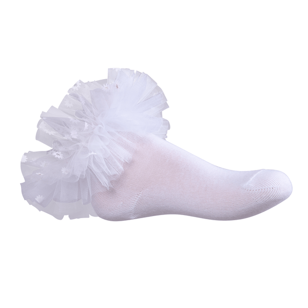 Daga - Miss Daisy Ankle Tutu Socks - White