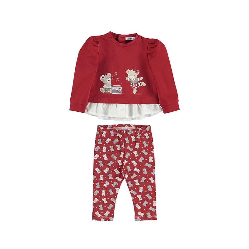 Mayoral - Bear Legging Set - Red