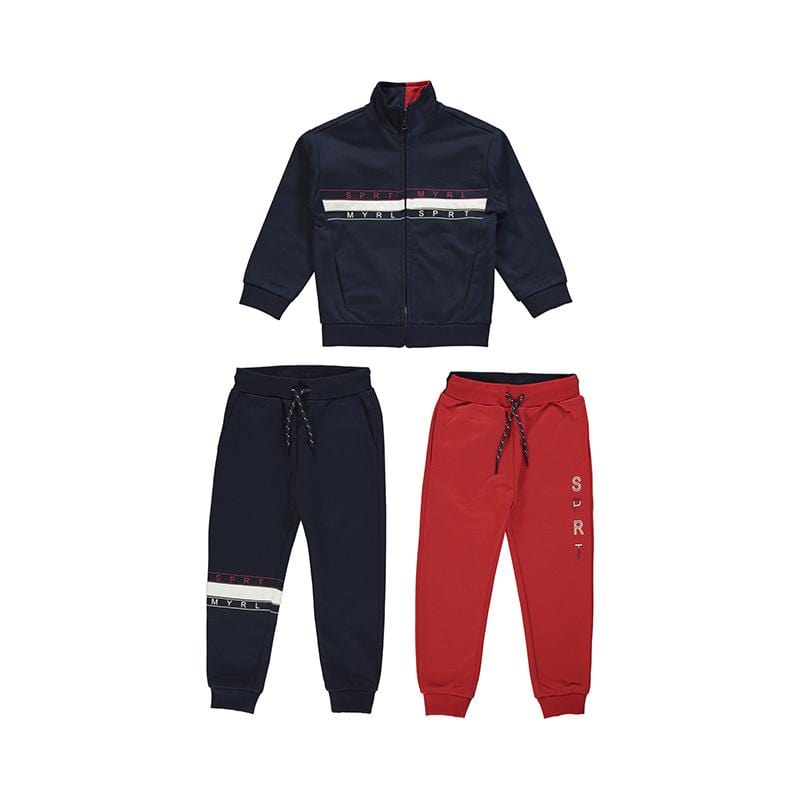 MAYORAL - Stripped Two Pant Tracksuit - Navy