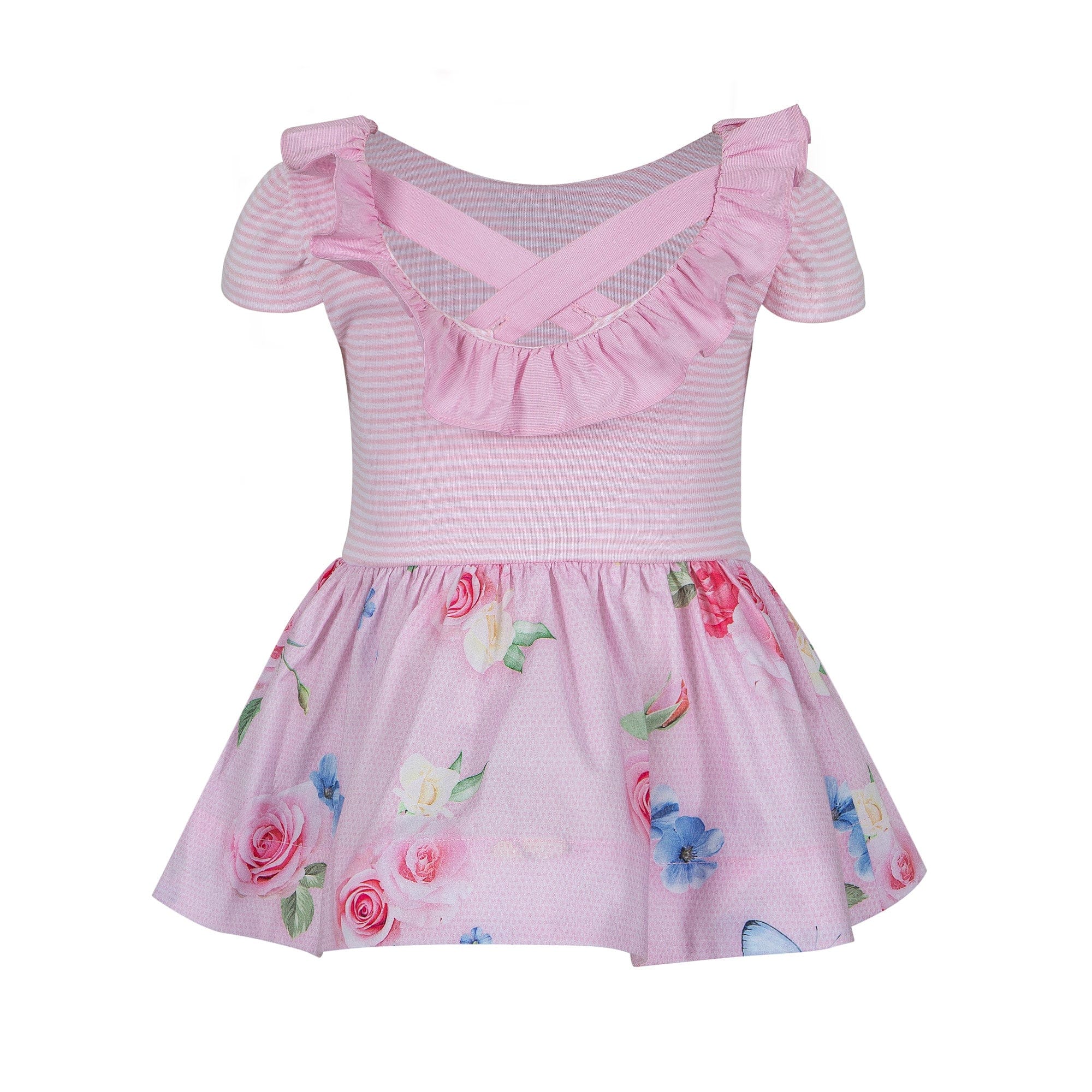 LAPIN HOUSE - Stripe Rose Dress - Pink