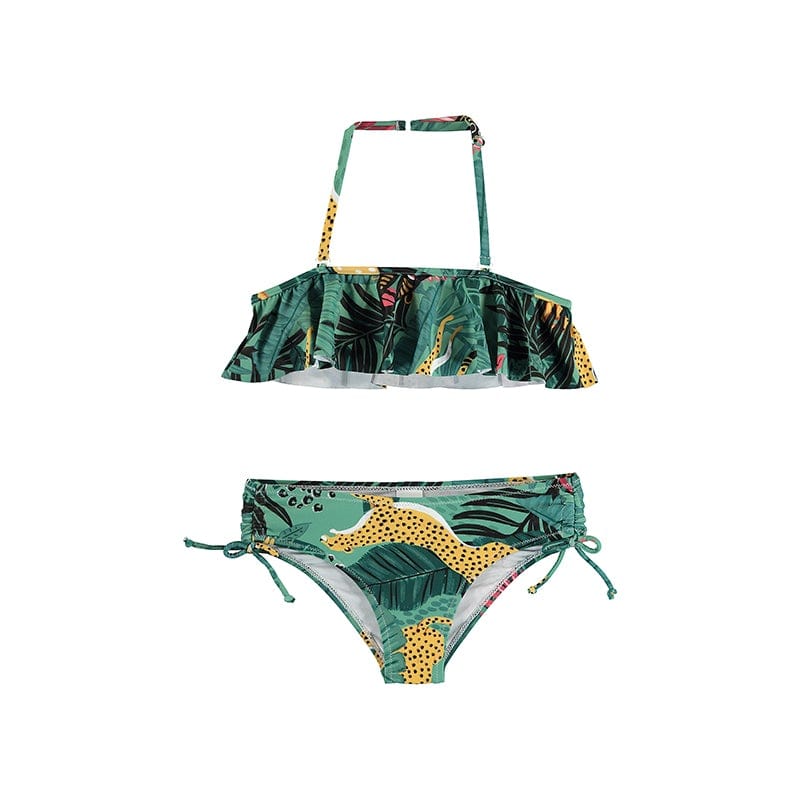MAYORAL - Tropical Ruffle Bikini - Green