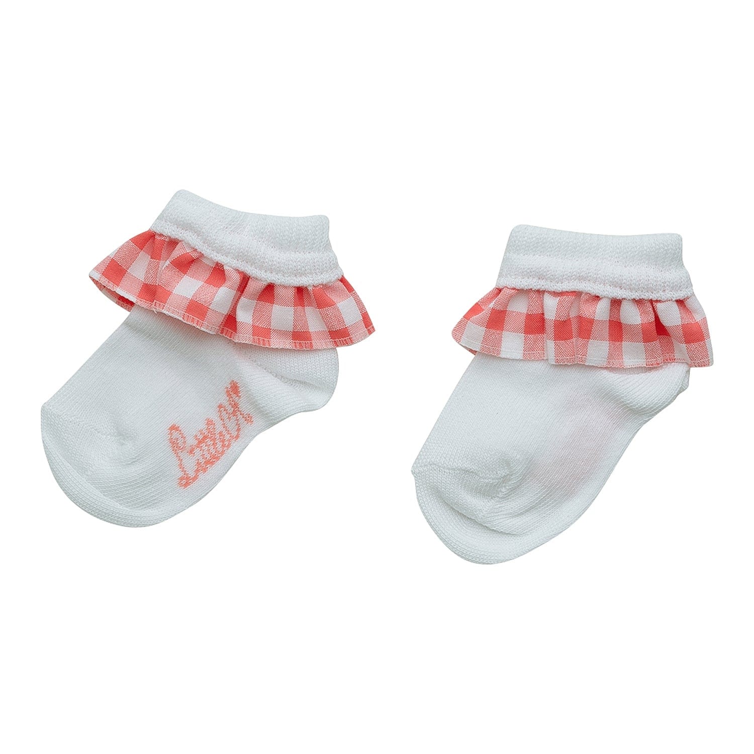 LITTLE A - Gracelynn Frill Ankle Sock  - White