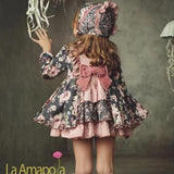 LA AMAPOLA - Martina Baby Dress  - Black