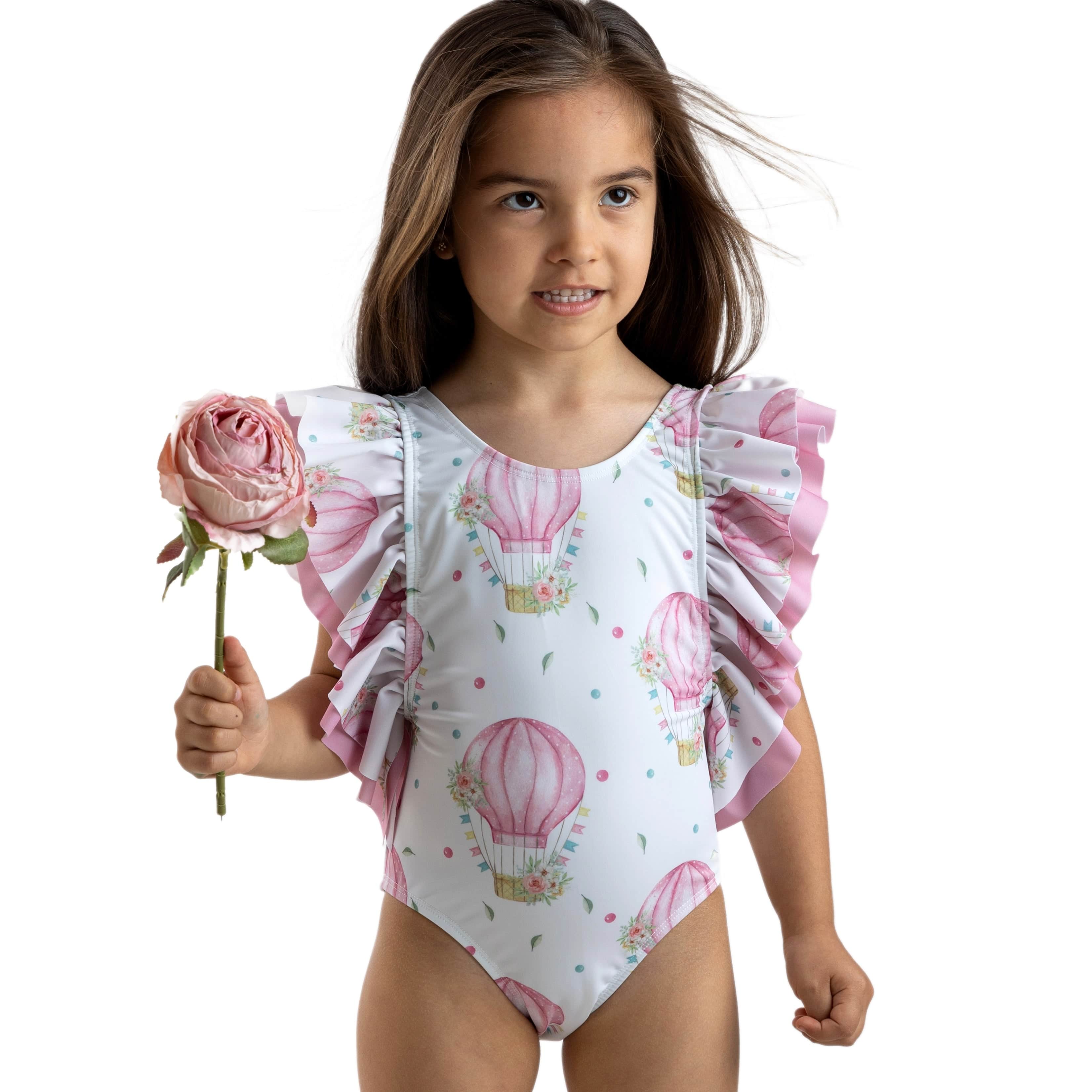 MEIA PATA -  La Felicite Balloons Print Swimsuit - Blush