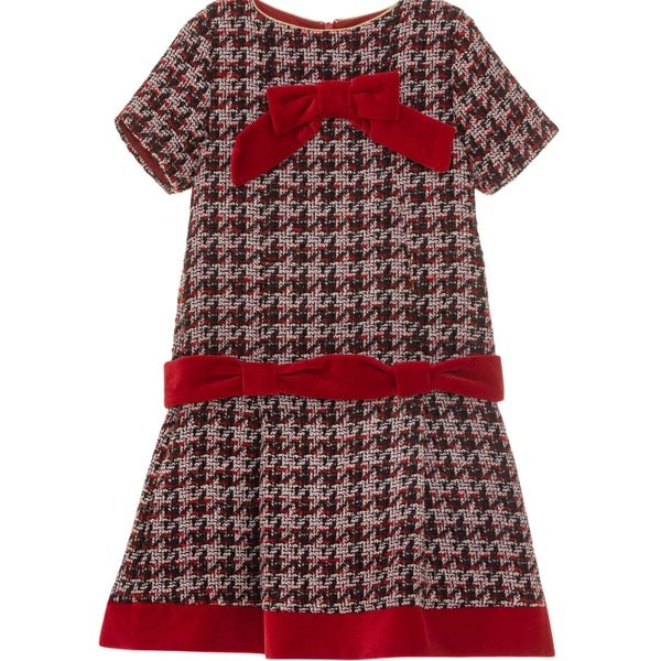 PATACHOU - Tweed Flannel Dress - Red