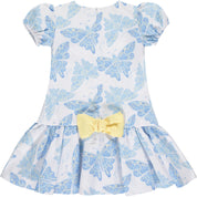 A DEE - Joy Butterfly Print Dress - Light Blue