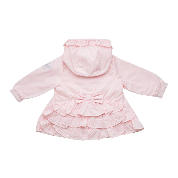 LITTLE A - Gabriella Summer Bloom Bow Frill Jacket - Pale Pink