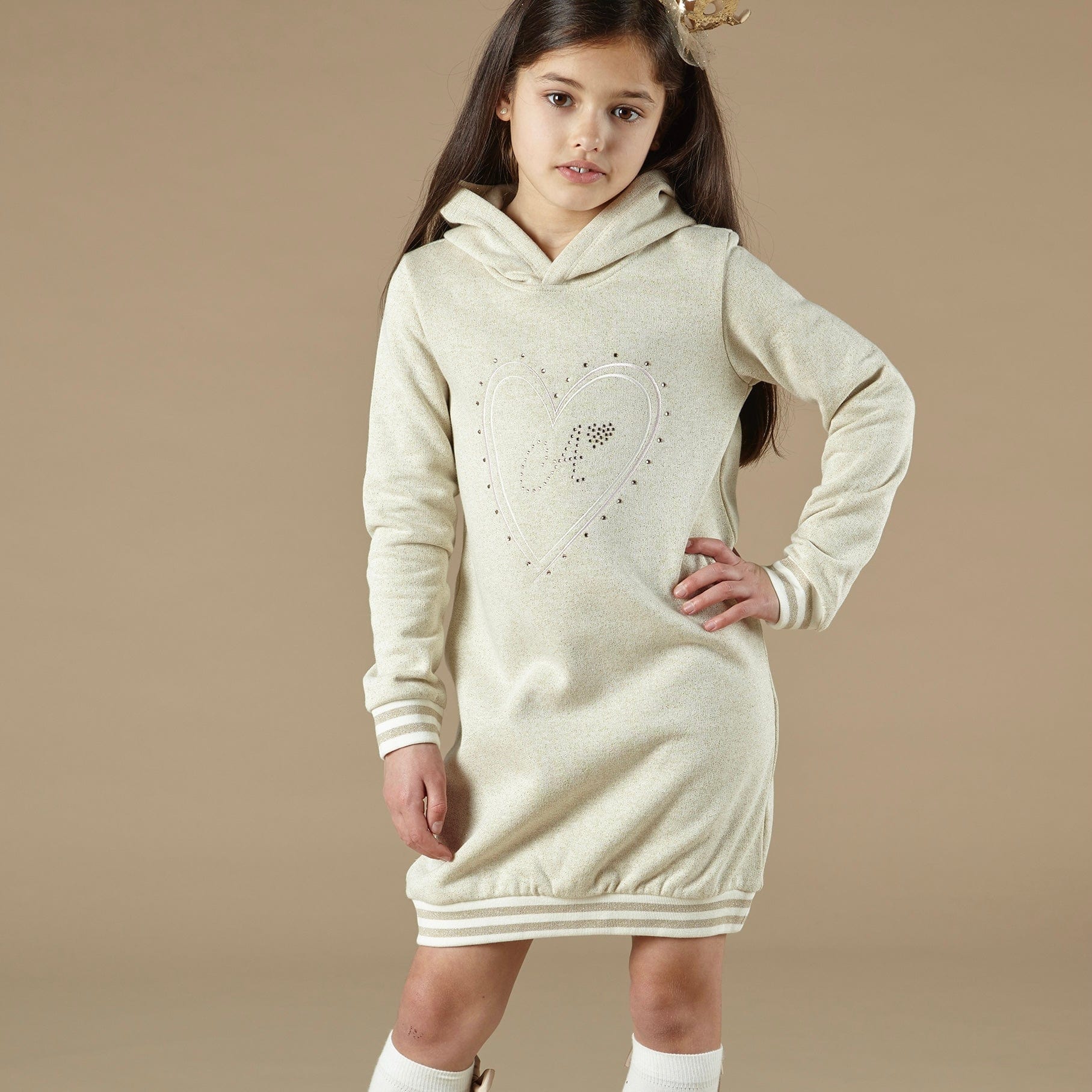 A DEE - Pippa Hoody Dress - Light Gold