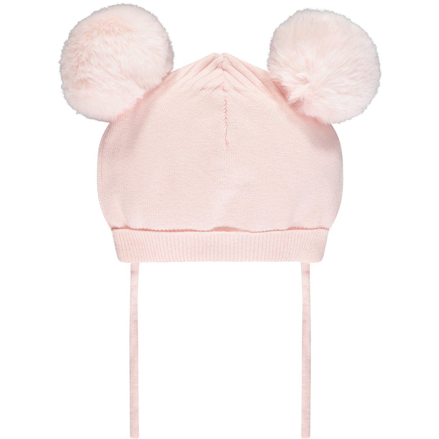 LITTLE A - Elisha Double Pom Pom Hat - Baby Pink