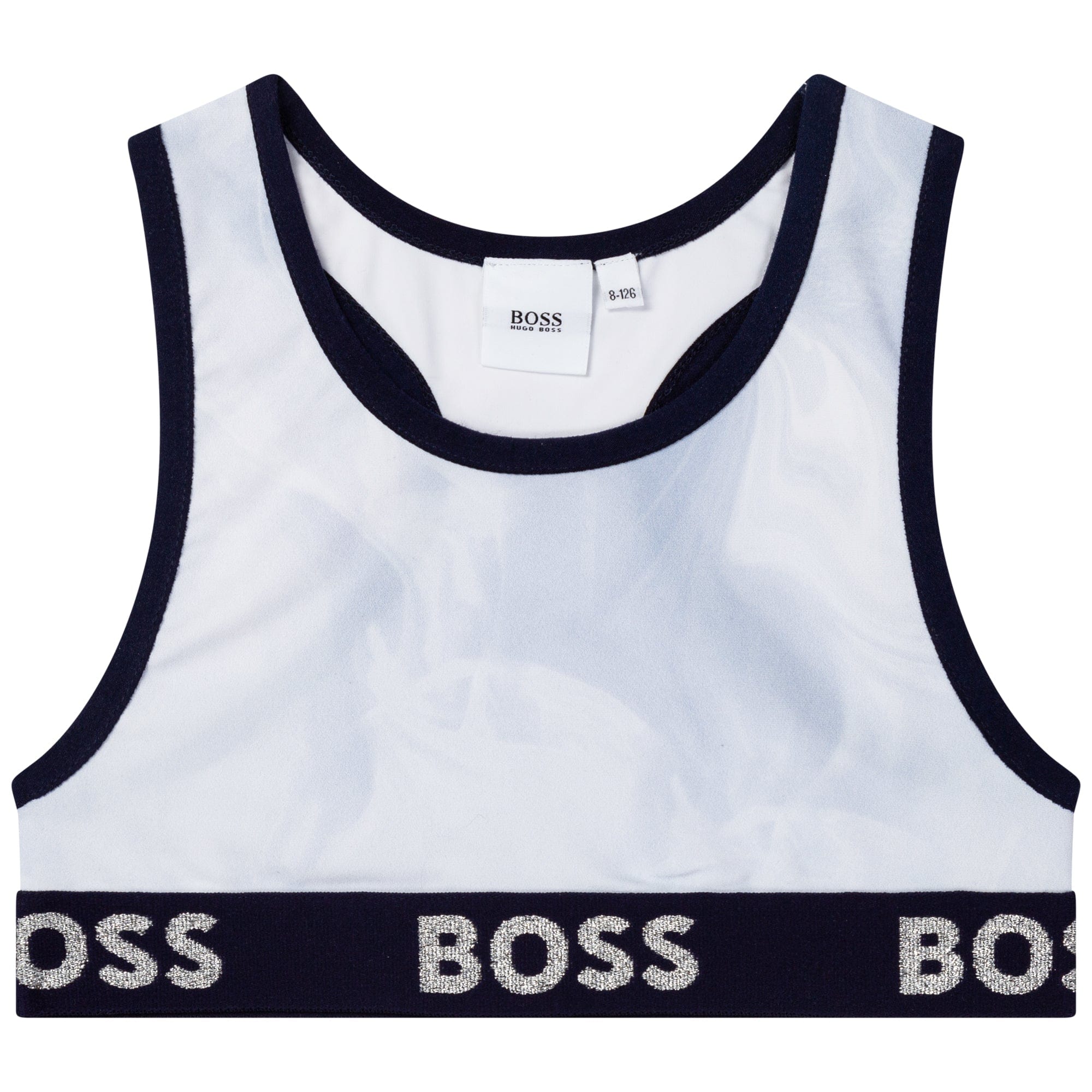 HUGO BOSS - Cropped Sports Top - Blue