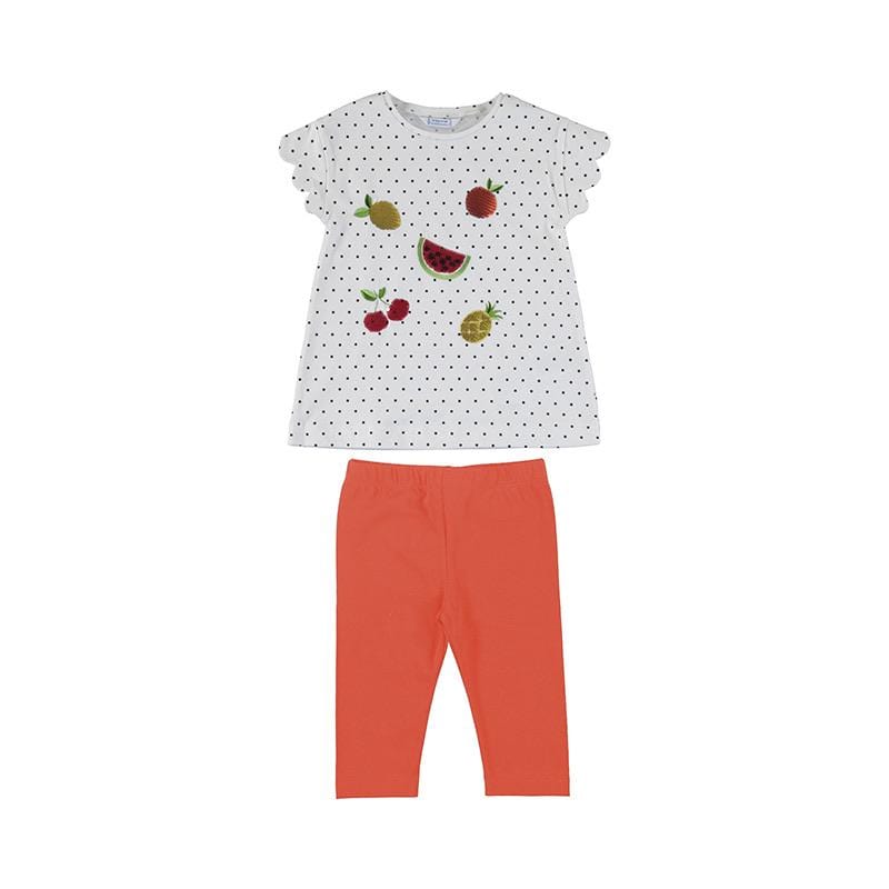 MAYORAL - Fruit Top & Legging Set - Orange