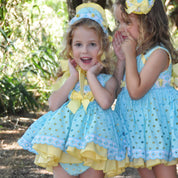 LA AMAPOLA - Valeria Baby Dress & Knickers - Yellow